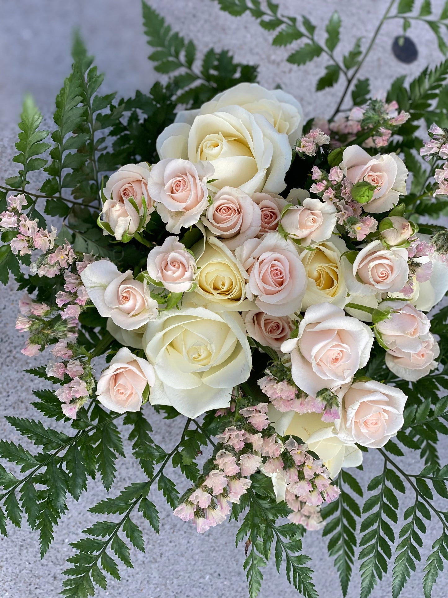 Cream & Pink Rose Bouquet