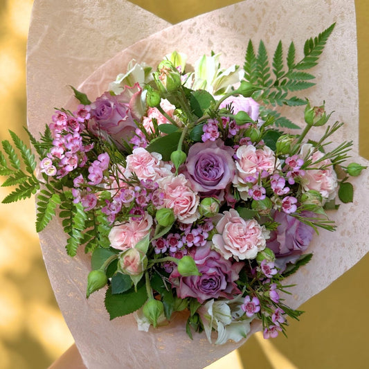 Antique Purple Rose Bouquet
