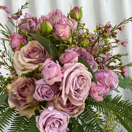 Antique Purple Rose Bouquet